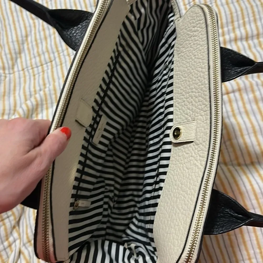Kate Spade Black and Cream Women's Bag